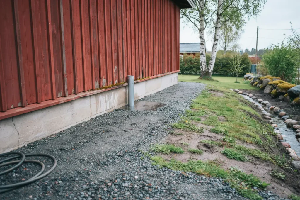 skydda husgrunden med r tt marklutning praktiska tips f r att leda bort regnvatten fr n tomten